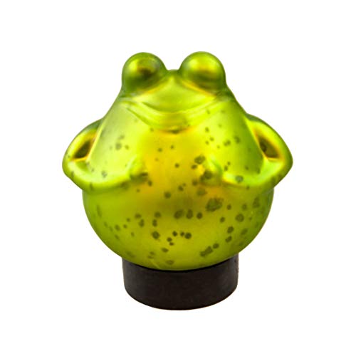 Bollweg Schwimm-Frosch mittel Maße 12cm x 13cm in grün/matt aus Glas von Bollweg