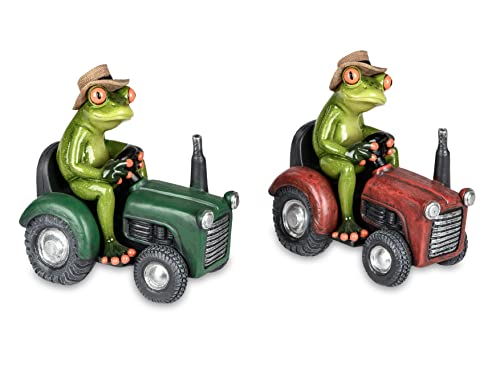 Formano 1 Stück von 2 Dekofigur lustiger Frosch mit Traktor, hellgrün, stehend, 17x14x9 cm - Geschenke für Landwirte u. Bauern Formano 1 Stück von 2 Dekofigur lustiger Frosch mit Traktor, hellgrün, stehend, 17x14x9 cm - Geschenke für Landwirte u. Bauern von Bollweg