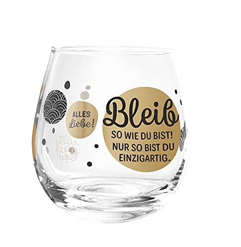 Whiskyglas, Wasserglas oder auch Weinglas mit Spruch Bleib so wie Du bist!"" von Bollweg