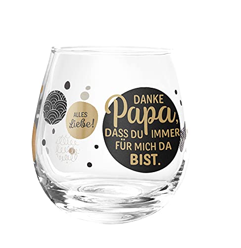 Whiskyglas, Wasserglas oder auch Weinglas mit Spruch Danke Papa"" von Bollweg