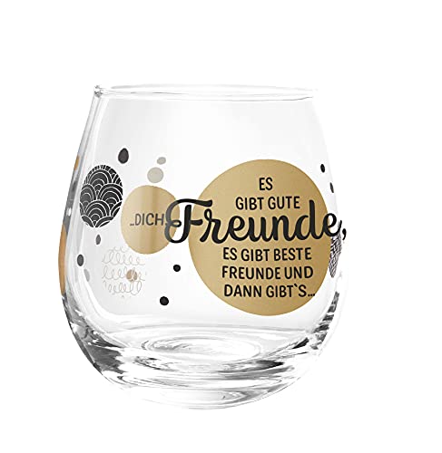 Whiskyglas, Wasserglas oder auch Weinglas mit Spruch Es gibt gute Freunde."" von Bollweg