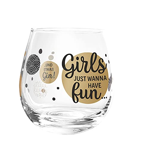 Whiskyglas, Wasserglas oder auch Weinglas mit Spruch Girls just Wannahave fun"" von Bollweg