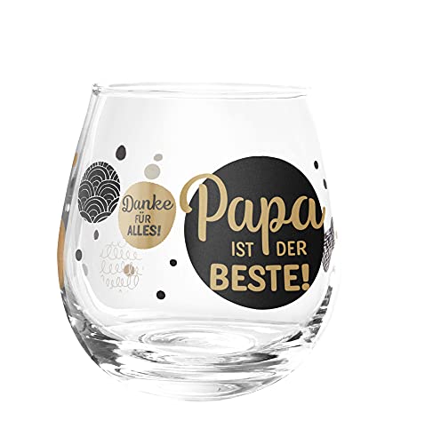 Whiskyglas, Wasserglas oder auch Weinglas mit Spruch Papa ist der Beste"" von Bollweg