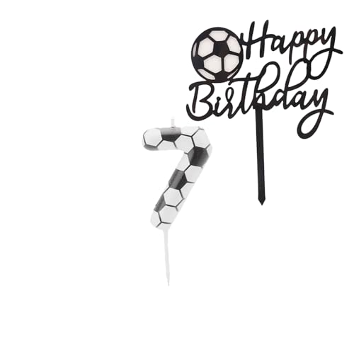 Bolosa Geburtstagskerzen Zahlen 7, Kerze 7. Geburtstag, Fußball, Kinder, für Torte, Birthday Candles, Mit Tortendeko, Weiß Und Schwarz Bolosa Geburtstagskerzen Zahlen 7, Kerze 7. Geburtstag, Fußball, Kinder, für Torte, Birthday Candles, Mit Tortendeko, Weiß Und Schwarz von Bolosa