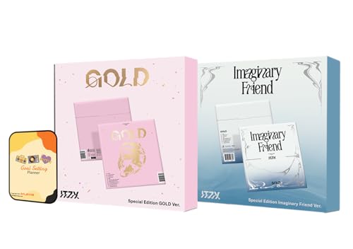 ITZY Album - GOLD SPECIAL EDITION Gold + Imaginary Friend (2 ver.) Full Album Set+Pre Order Benefits+BolsVos Exclusive K-POP Giveaways Package von BolsVos