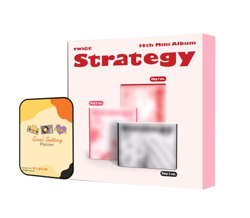 STRATEGY TWICE Album [STEP 1 + 2 + 3 (3 Standard ver.) Full Album Set ]+Pre Order Benefits+BolsVos K-POP Inspired Freebies (14th Mini Album) von BolsVos