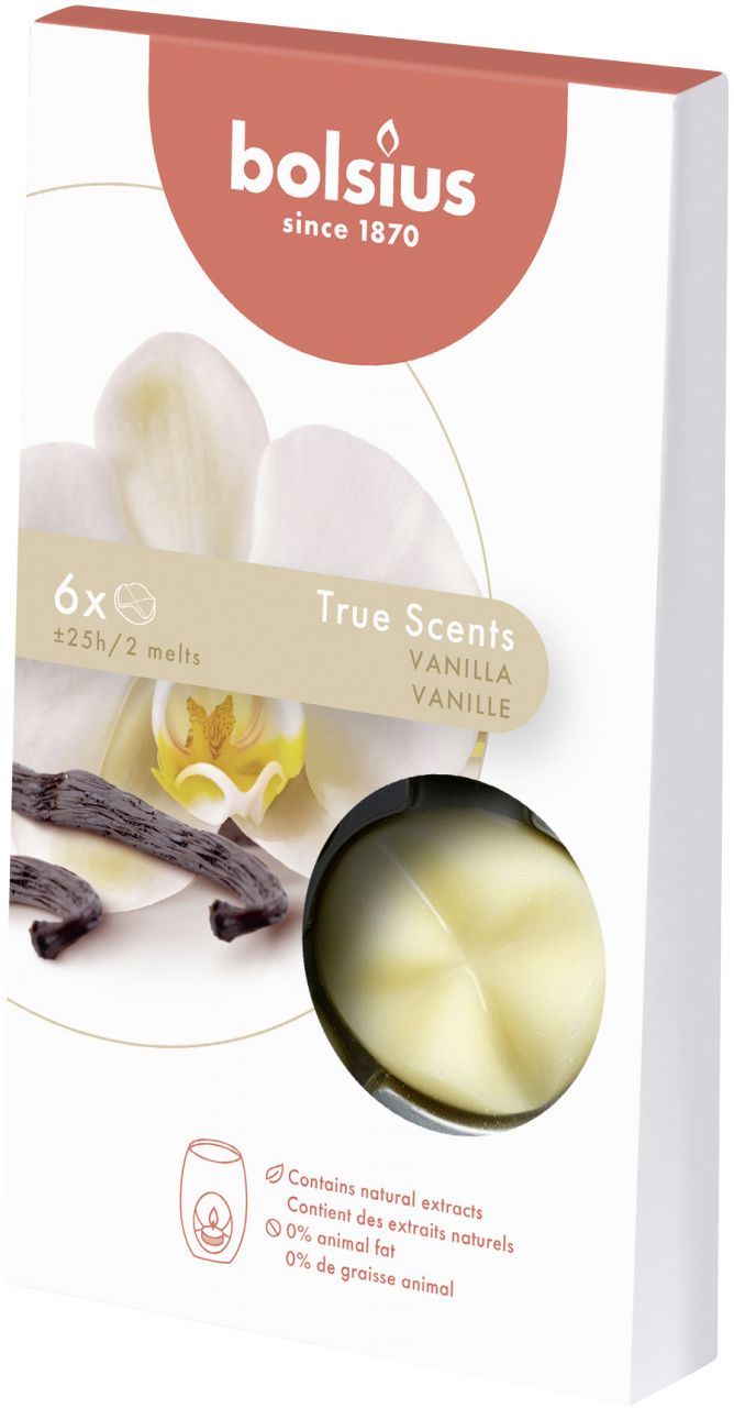 Bolsius Aromatic Wax Melts Vanille, 6er Pack von Bolsius