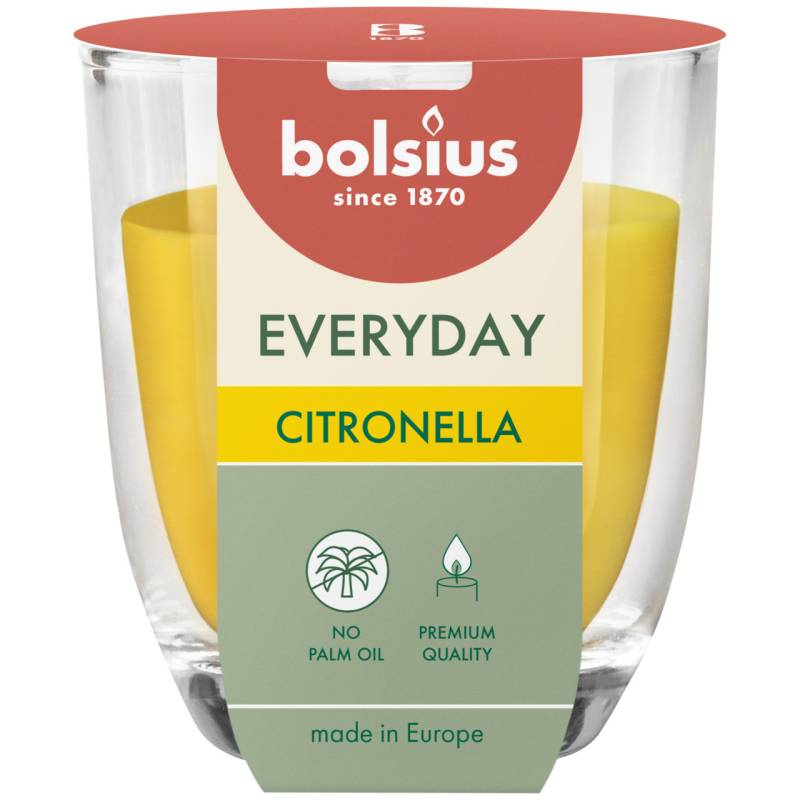 Bolsius Duftkerze Everyday Citronella 8 cm im Glas von Bolsius