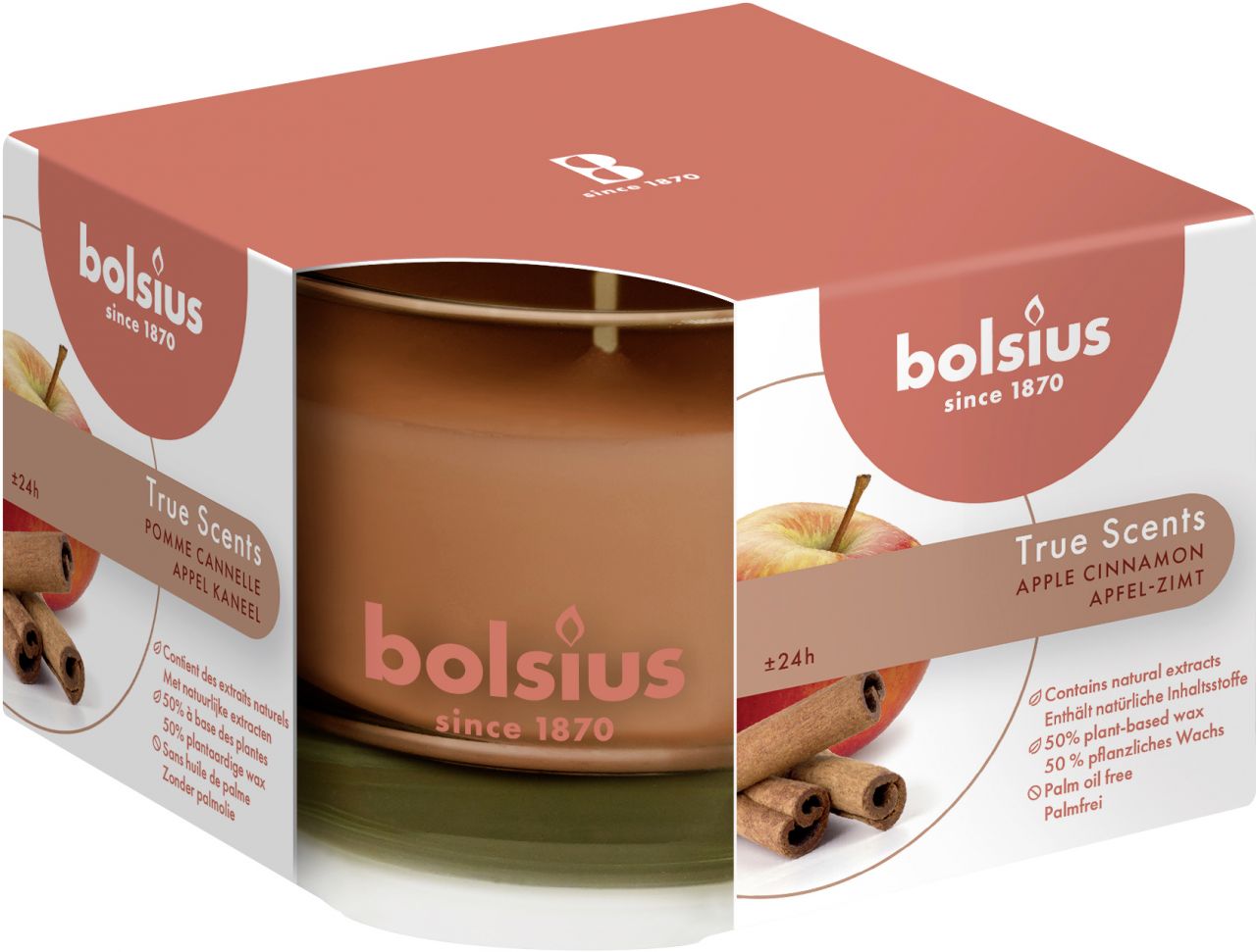 Bolsius Duftkerze im Glas True Scents Apfel Zimt von Bolsius