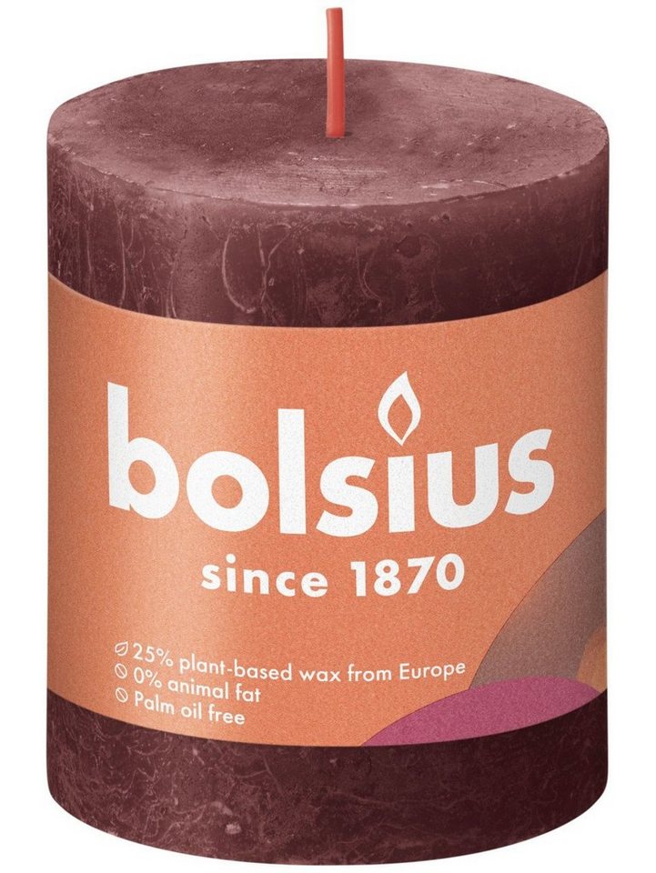 Bolsius Kugelkerze Bolsius Rustik Stumpenkerze rustik samtrot, Höhe: Bolsius Kugelkerze Bolsius Rustik Stumpenkerze rustik samtrot, Höhe: von Bolsius