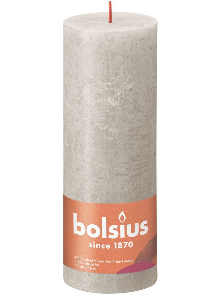 Bolsius Stumpenkerze Bolsius Rustik Stumpenkerze sandgrau, Höhe: 19 cm Bolsius Stumpenkerze Bolsius Rustik Stumpenkerze sandgrau, Höhe: 19 cm von Bolsius