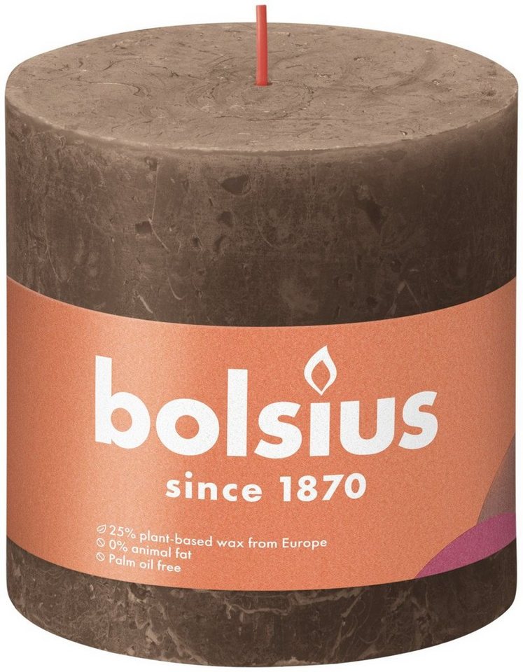 Bolsius Stumpenkerze Bolsius Rustik Stumpenkerze wildleder braun, Höhe: Bolsius Stumpenkerze Bolsius Rustik Stumpenkerze wildleder braun, Höhe: von Bolsius
