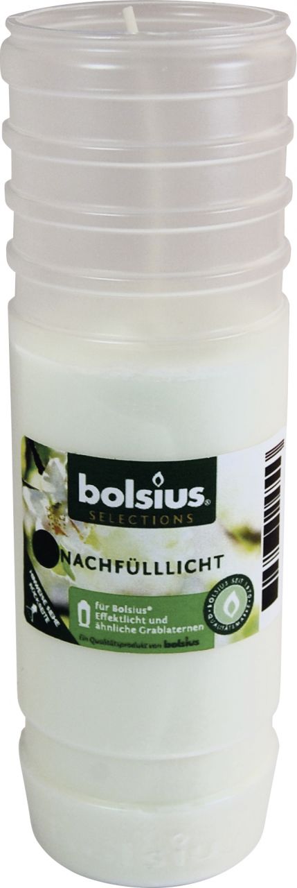 Bolsius Nachfüller für Laterne weiß, Höhe 17,5 cm, Ø 5,7 cm von Bolsius