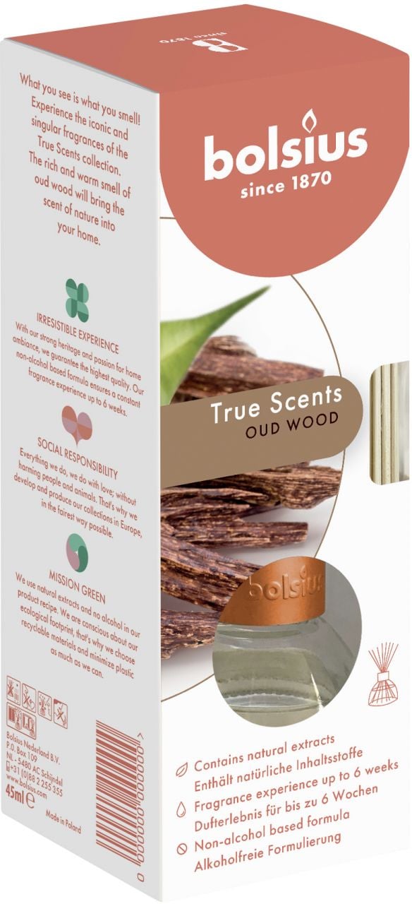 Bolsius Raumduft True Scents Oud Wood 45 ml von Bolsius