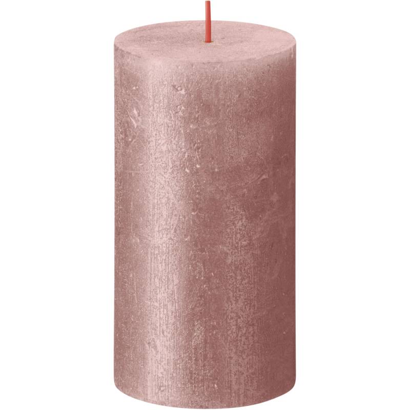 Bolsius Rustik-Kerze Shimmer 130/68 mm Rosa von Bolsius