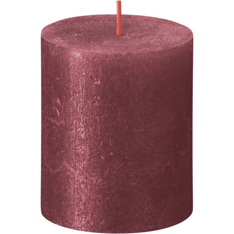 Bolsius Rustik-Kerze Shimmer 80/68 mm Rot von Bolsius