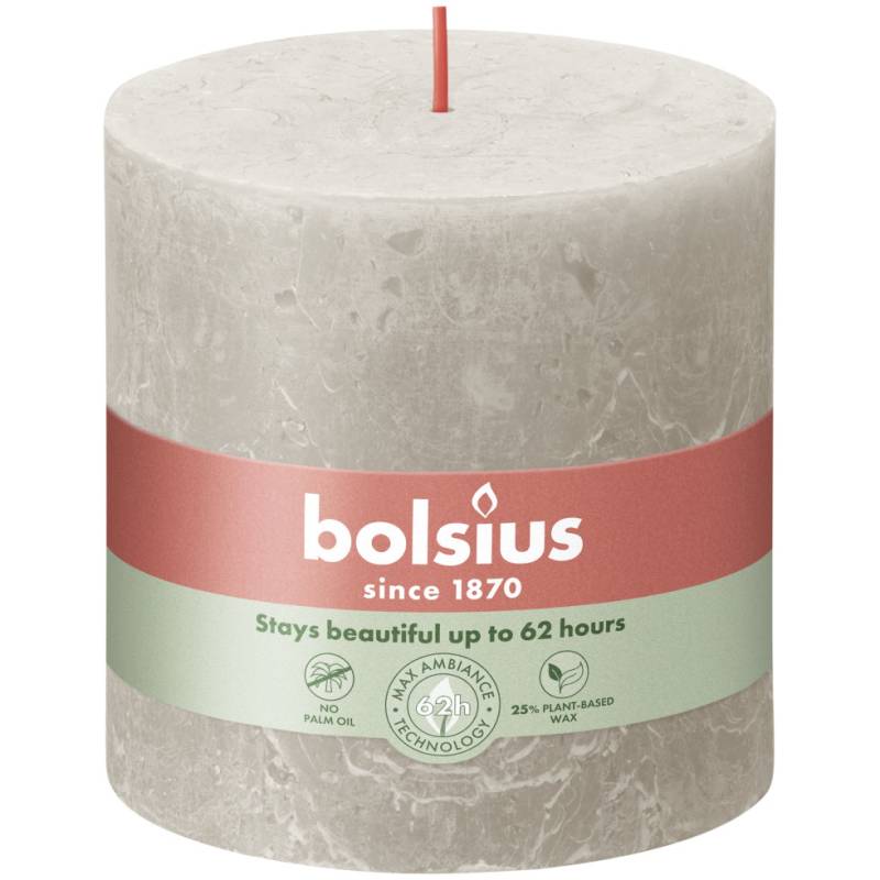 Bolsius Rustik Stumpenkerzen sandgrau, Höhe: 10 cm, Ø 10 cm Bolsius Rustik Stumpenkerzen sandgrau, Höhe: 10 cm, Ø 10 cm von Bolsius