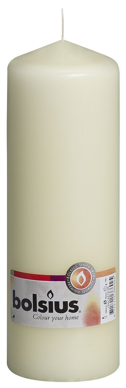 Bolsius Stumpenkerze elfenbein, Höhe 20 cm, Ø 6,8 cm von Bolsius