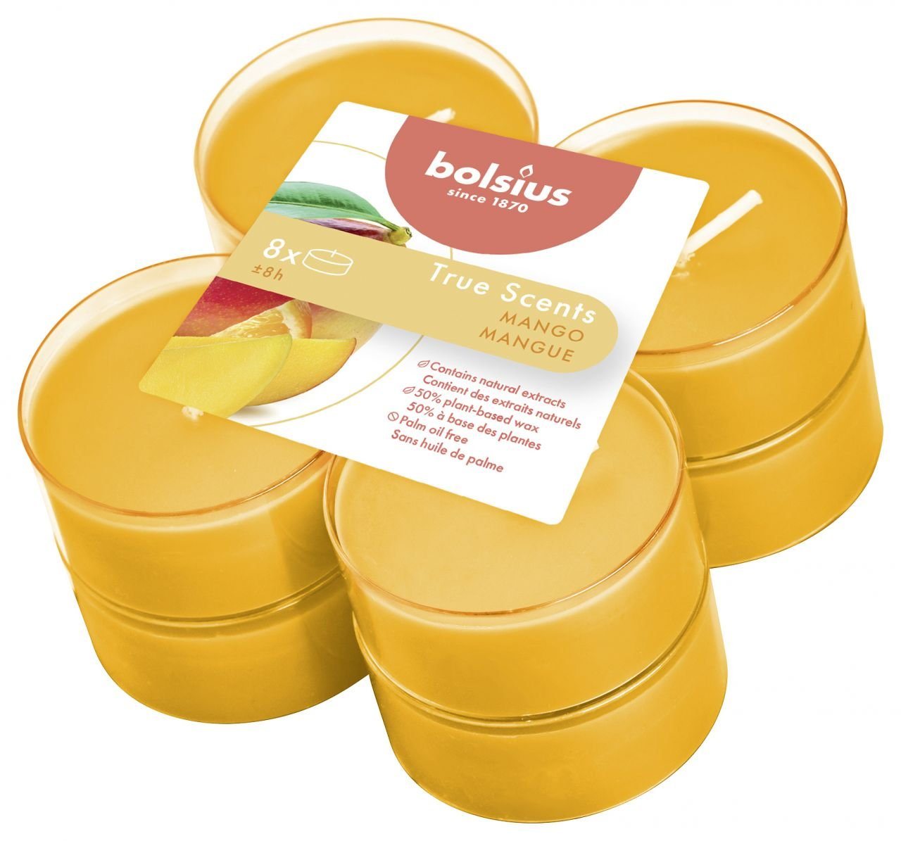 Bolsius Teelicht Bolsius Duftteelichter Maxi True Scents Mango Ø von Bolsius