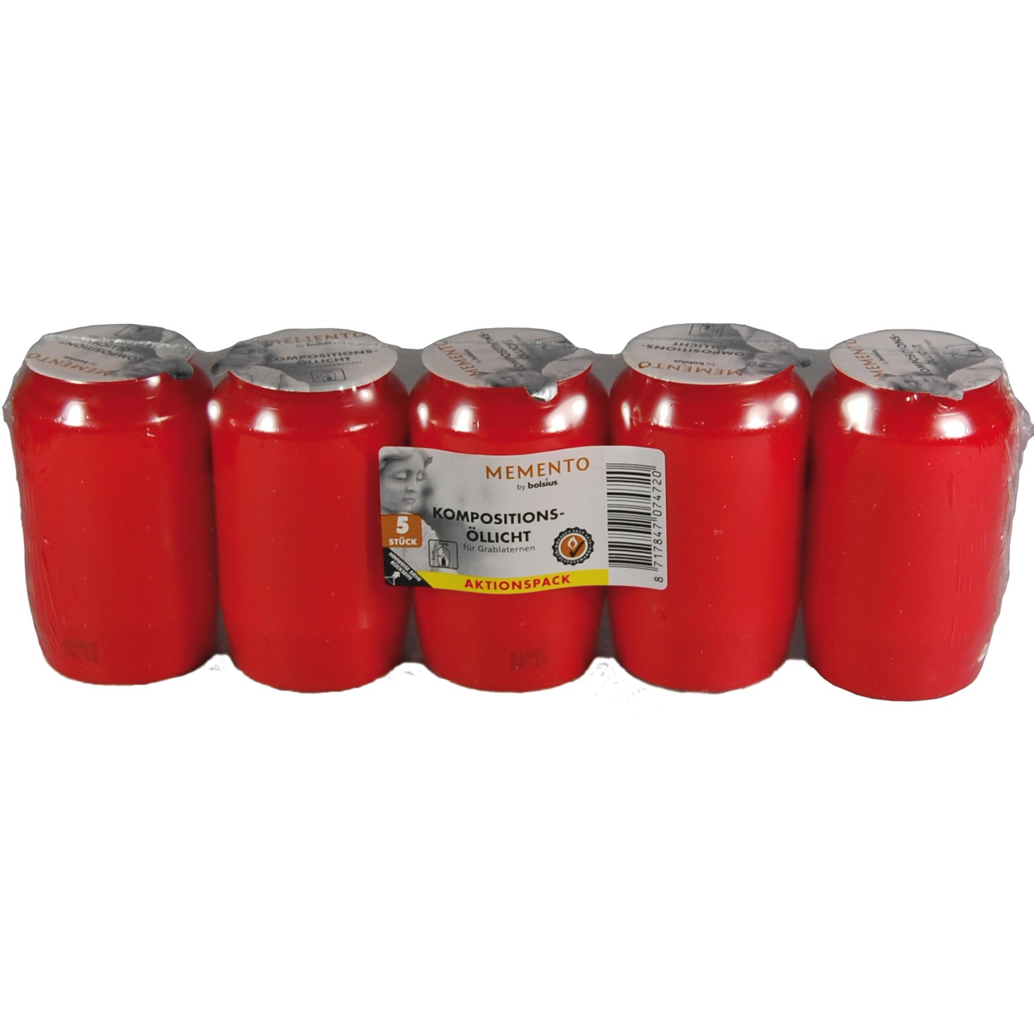 Kompositions-Öllicht Nr. 3 Rot 5er-Pack von Bolsius