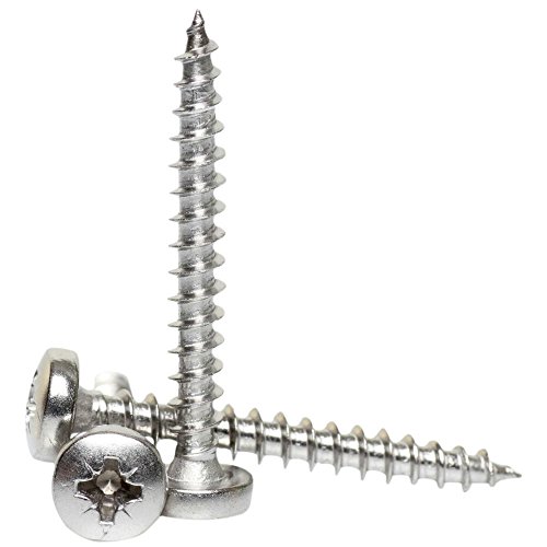 A2 Edelstahl Pozi Pan Head Spanplattenschrauben Vollgewinde Holz Schraube 4,5 x 20 A2 Edelstahl Pozi Pan Head Spanplattenschrauben Vollgewinde Holz Schraube 4,5 x 20 von Bolt Base