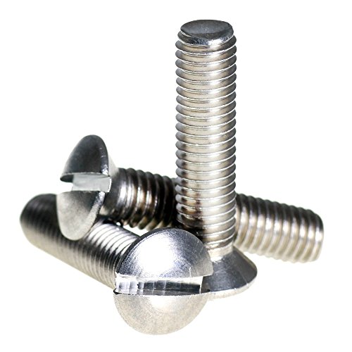 Bolt Base (4mm) M4 x 30 A2 Stainless Steel Slotted Raised Head Countersunk Machine screws DIN 964 - 10 Pack von Bolt Base