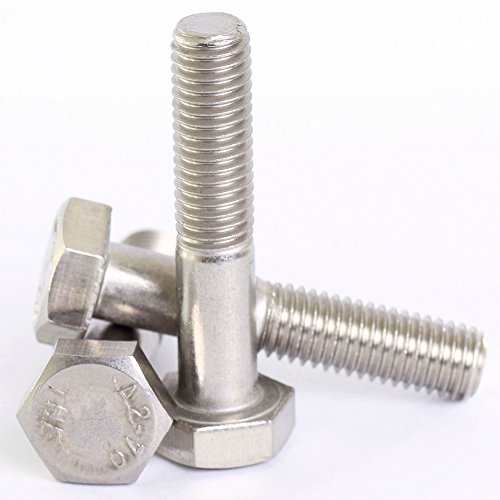 Bolt Base (8mm) M8 x 45 A2 Stainless Steel Hex Head Part Threaded Bolts Hexagon screws DIN 931 - 5 Pack von Bolt Base