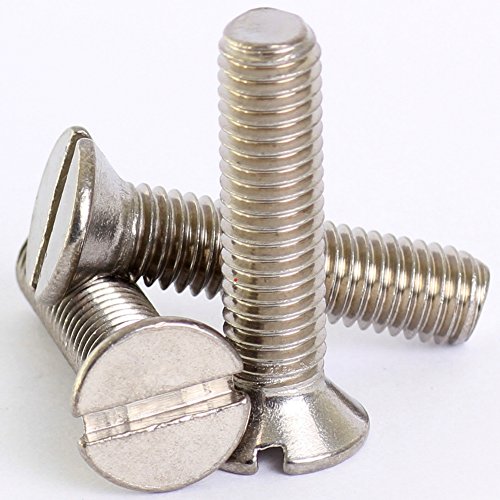 Bolt Base Senkkopf-Maschinenschrauben mit Schlitz, 5 mm, A2, DIN 963, M5 x 8–10 von Bolt Base