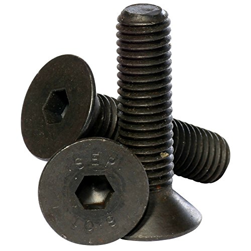 Bolt Base - Senkkopfschraube mit Innensechskant Hochfest 10.9 - Schwarz (Materialfarbe) - 6mm / M6 x 120 mm - DIN 7991-30 Stück von Bolt Base