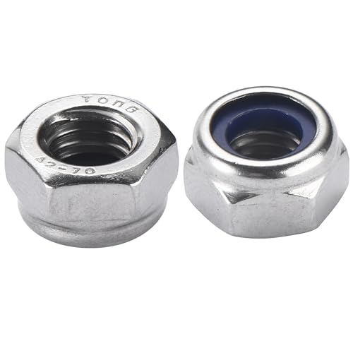 Bolt Dropper M8 Muttern Set - 100 Lock Nut DIN 985 A2 aus Edelstahl mit Nyloneinsatz in Blau - rostfrei - Ideal für Industrie, Modellbau, Maschinenbau, Hobby-/Heimgebrauch, 100 Stück von Bolt Dropper