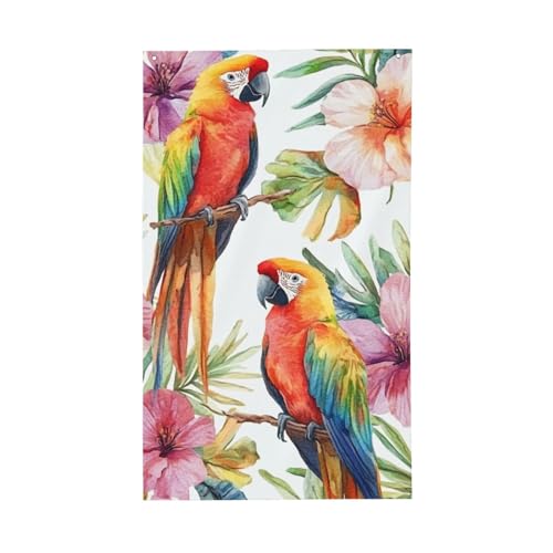 BoltPack Gartenflagge mit Blumen und Vögeln, 90 x 150 cm, Urlaubsflagge mit Ösen für Outdoor-Dekorationen, Partyzubehör von Boltpack