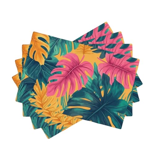 BoltPack Platzsets mit tropischem Blätter-Druck, 30,5 x 45,7 cm, hitzebeständig, für Esszimmer, Zuhause, Urlaub, Party, Dekoration, 4 Stück BoltPack Platzsets mit tropischem Blätter-Druck, 30,5 x 45,7 cm, hitzebeständig, für Esszimmer, Zuhause, Urlaub, Party, Dekoration, 4 Stück von Boltpack