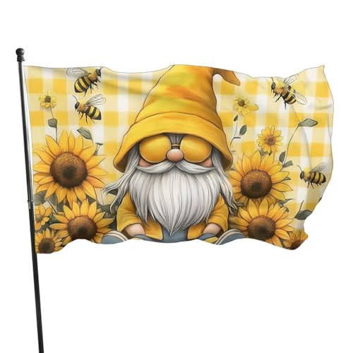 BoltPack Sommerflagge mit Sonnenblumen-Druck, 90 x 150 cm, Weihnachtsflagge mit Ösen für Outdoor-Dekorationen, Partyzubehör BoltPack Sommerflagge mit Sonnenblumen-Druck, 90 x 150 cm, Weihnachtsflagge mit Ösen für Outdoor-Dekorationen, Partyzubehör von Boltpack
