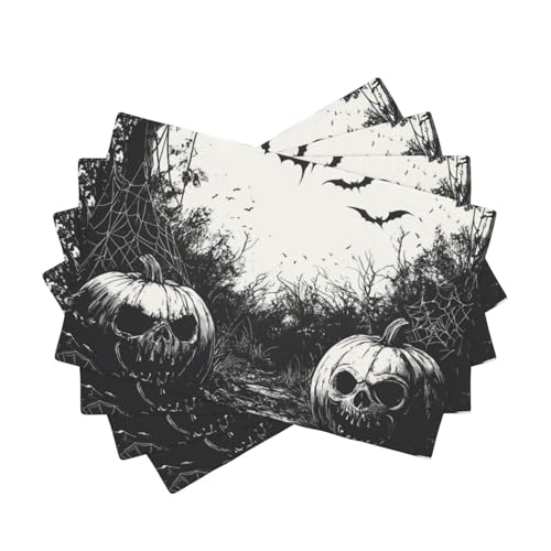 BoltPack Tischsets mit Halloween-Druck, 30,5 x 45,7 cm, hitzebeständig, für Esszimmer, Zuhause, Urlaub, Party, Dekoration, 4 Stück BoltPack Tischsets mit Halloween-Druck, 30,5 x 45,7 cm, hitzebeständig, für Esszimmer, Zuhause, Urlaub, Party, Dekoration, 4 Stück von Boltpack