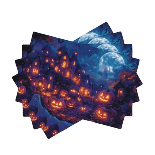BoltPack Tischsets mit Halloween-Geisterdruck, hitzebeständig, 30,5 x 45,7 cm, für Esszimmer, Zuhause, Urlaub, Party, Dekoration, 4 Stück BoltPack Tischsets mit Halloween-Geisterdruck, hitzebeständig, 30,5 x 45,7 cm, für Esszimmer, Zuhause, Urlaub, Party, Dekoration, 4 Stück von Boltpack