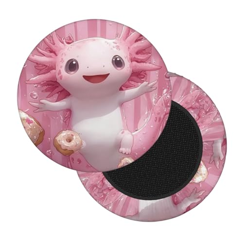 Boltpack Schonbezug für runde Barhocker, weich, waschbar, 30–35 cm, Rosa mit Axolotl-Aufdruck Boltpack Schonbezug für runde Barhocker, weich, waschbar, 30–35 cm, Rosa mit Axolotl-Aufdruck von Boltpack