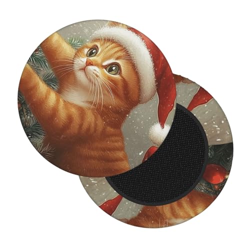Boltpack Schonbezug für runde Barhocker, weich, waschbar, 30–35 cm, mit niedlichem orangefarbenem Katzendruck Boltpack Schonbezug für runde Barhocker, weich, waschbar, 30–35 cm, mit niedlichem orangefarbenem Katzendruck von Boltpack