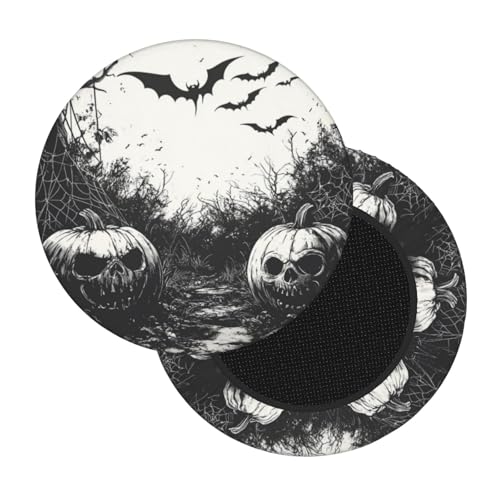 Boltpack Stuhlhussen mit Halloween-Druck, weich, waschbar, rund, Barhocker, Kissen, Schonbezug, 30–35 cm von Boltpack