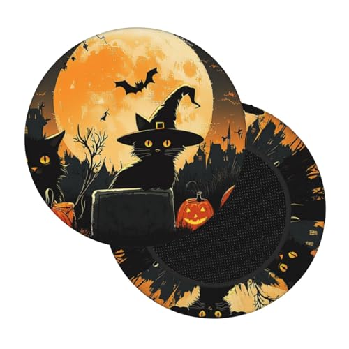 Boltpack Stuhlhussen mit Halloween-Druck, weich, waschbar, rund, Barhocker, Kissen, Schonbezug, 30–35 cm Boltpack Stuhlhussen mit Halloween-Druck, weich, waschbar, rund, Barhocker, Kissen, Schonbezug, 30–35 cm von Boltpack