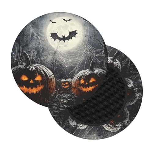 Boltpack Stuhlhussen mit Halloween-Druck, weich, waschbar, rund, Barhocker, Kissen, Schonbezug, 30–35 cm Boltpack Stuhlhussen mit Halloween-Druck, weich, waschbar, rund, Barhocker, Kissen, Schonbezug, 30–35 cm von Boltpack