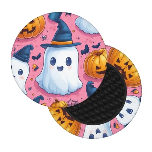 Boltpack Stuhlhussen mit Halloween-Geister-Kürbis-Druck, rund, weich, waschbar, rund, Barhocker, Kissen, Schonbezug, 30–35 cm Boltpack Stuhlhussen mit Halloween-Geister-Kürbis-Druck, rund, weich, waschbar, rund, Barhocker, Kissen, Schonbezug, 30–35 cm von Boltpack
