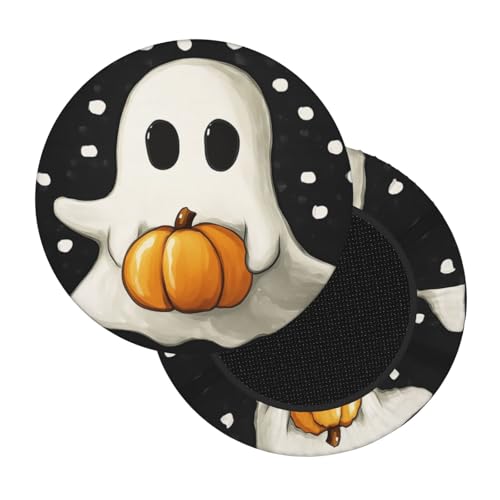 Boltpack Stuhlhussen mit Halloween-Geisterdruck, weich, waschbar, rund, Barhocker, Kissen, Schonbezug, 30–35 cm Boltpack Stuhlhussen mit Halloween-Geisterdruck, weich, waschbar, rund, Barhocker, Kissen, Schonbezug, 30–35 cm von Boltpack