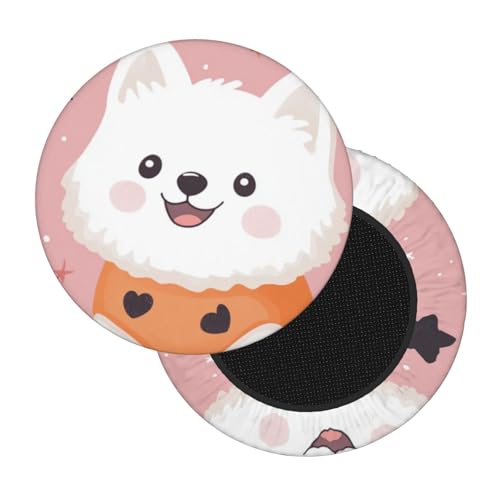 Boltpack Stuhlhussen mit Halloween-Hunde-Aufdruck, weich, waschbar, rund, Barhocker, Kissen, Schonbezug, 30–35 cm Boltpack Stuhlhussen mit Halloween-Hunde-Aufdruck, weich, waschbar, rund, Barhocker, Kissen, Schonbezug, 30–35 cm von Boltpack