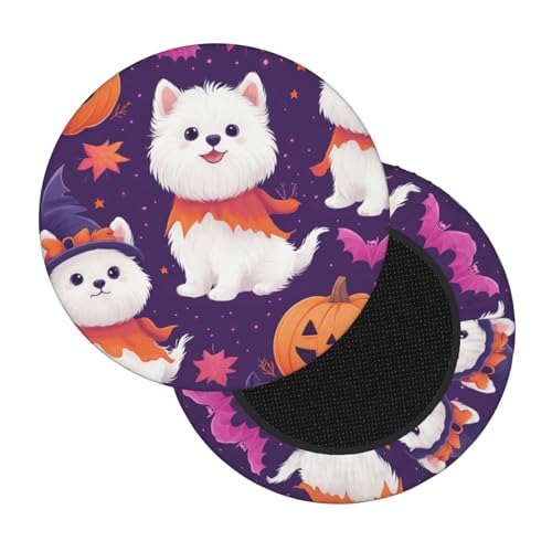 Boltpack Stuhlhussen mit Halloween-Hunde-Aufdruck, weich, waschbar, rund, Barhocker, Kissen, Schonbezug, 30–35 cm Boltpack Stuhlhussen mit Halloween-Hunde-Aufdruck, weich, waschbar, rund, Barhocker, Kissen, Schonbezug, 30–35 cm von Boltpack