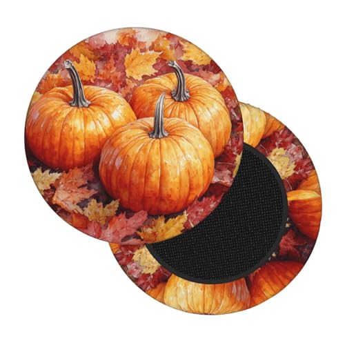 Boltpack Stuhlhussen mit Kürbis-Ahornblatt-Druck, rund, weich, waschbar, rund, Barhocker, Kissen, Schonbezug, 30–35 cm Boltpack Stuhlhussen mit Kürbis-Ahornblatt-Druck, rund, weich, waschbar, rund, Barhocker, Kissen, Schonbezug, 30–35 cm von Boltpack