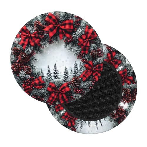 Boltpack Stuhlhussen mit Weihnachtsdruck, rund, weich, waschbar, für Barhocker, Kissen, Schonbezug, 30–35 cm Boltpack Stuhlhussen mit Weihnachtsdruck, rund, weich, waschbar, für Barhocker, Kissen, Schonbezug, 30–35 cm von Boltpack
