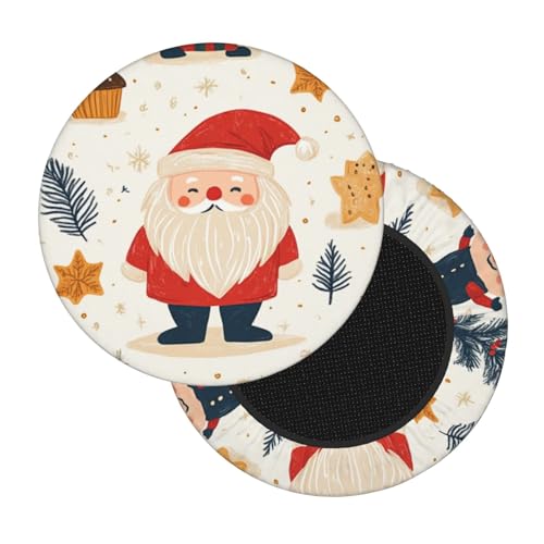Boltpack Stuhlhussen mit Weihnachtsdruck, rund, weich, waschbar, für Barhocker, Kissen, Schonbezug, 30–35 cm Boltpack Stuhlhussen mit Weihnachtsdruck, rund, weich, waschbar, für Barhocker, Kissen, Schonbezug, 30–35 cm von Boltpack