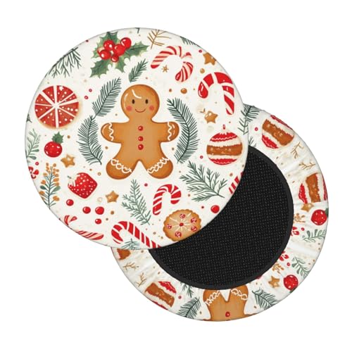 Boltpack Stuhlhussen mit Weihnachtsdruck, rund, weich, waschbar, für Barhocker, Kissen, Schonbezug, 30–35 cm Boltpack Stuhlhussen mit Weihnachtsdruck, rund, weich, waschbar, für Barhocker, Kissen, Schonbezug, 30–35 cm von Boltpack
