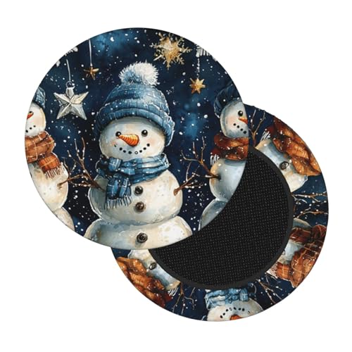 Boltpack Stuhlhussen mit weihnachtlichem Schneemänner-Druck, weich, waschbar, rund, Barhocker, Kissen, Schonbezug, 30–35 cm Boltpack Stuhlhussen mit weihnachtlichem Schneemänner-Druck, weich, waschbar, rund, Barhocker, Kissen, Schonbezug, 30–35 cm von Boltpack