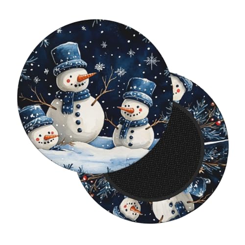 Boltpack Stuhlhussen mit weihnachtlichem Schneemänner-Druck, weich, waschbar, rund, Barhocker, Kissen, Schonbezug, 30–35 cm Boltpack Stuhlhussen mit weihnachtlichem Schneemänner-Druck, weich, waschbar, rund, Barhocker, Kissen, Schonbezug, 30–35 cm von Boltpack